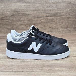 New Balance BB80 Men's Size 12 Black White Leather Sneakers (BB80BLK)